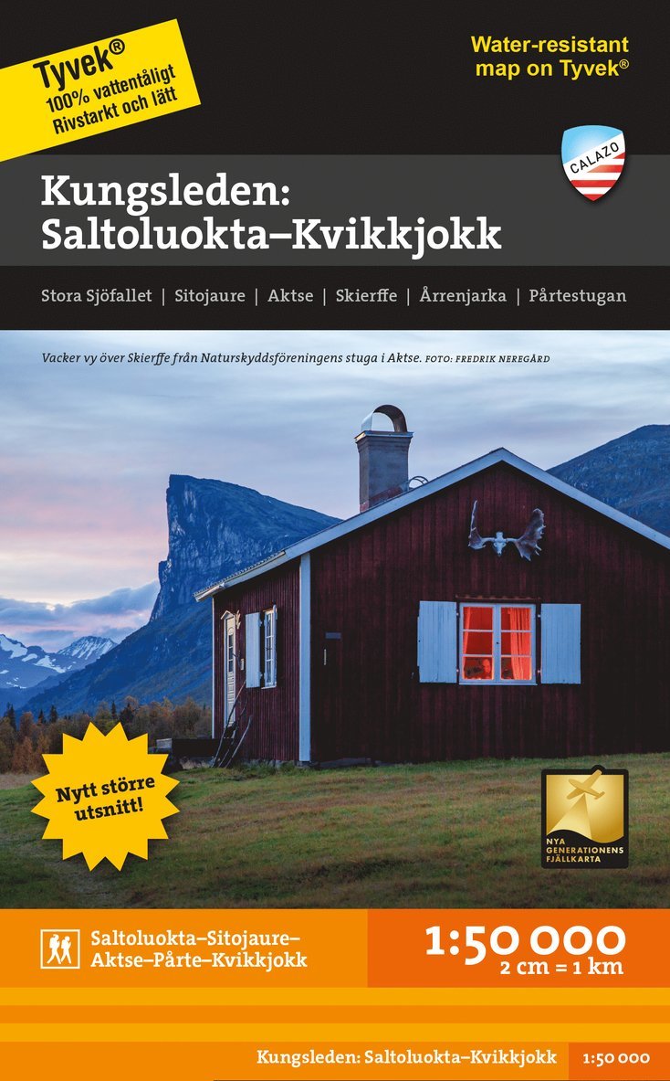 Kungsleden: Saltoluokta - Kvikkjokk 1:50.000 1