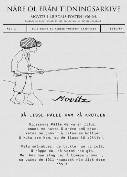 NÅRE OL FRÅN TIDNINGSARKIVA Movitz i Ljussdals-Påst-n 1961-64 1