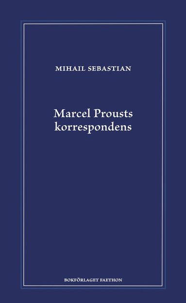 bokomslag Marcel Prousts korrespondens