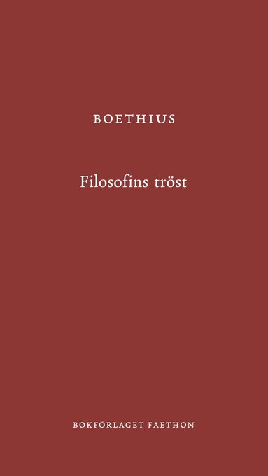 Boethius - Filosofins tröst, Inbunden