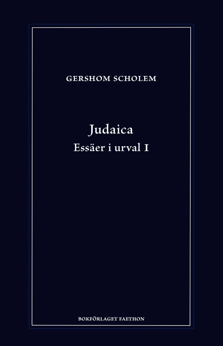 Judaica : essäer i urval 1