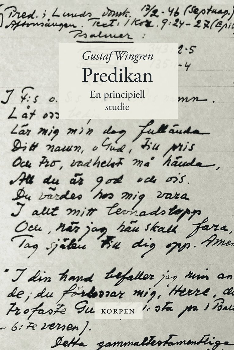 Gustaf Wingren - Predikan : en principiell studie, Häftad