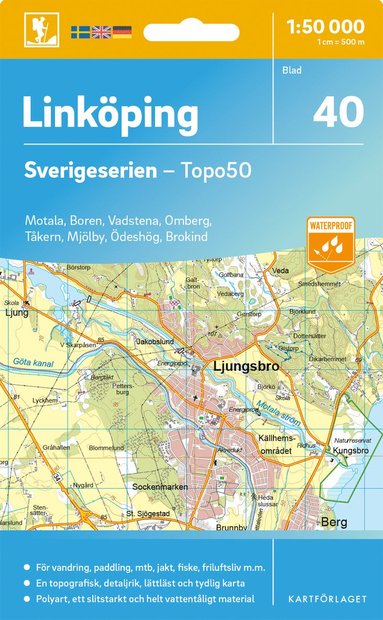 bokomslag 40 Linköping Sverigeserien Topo50