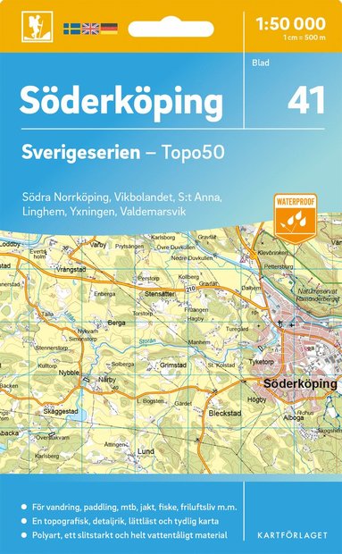 bokomslag 41 Söderköping Sverigeserien Topo50