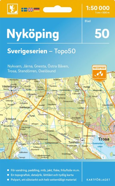 bokomslag 50 Nyköping Sverigeserien Topo50
