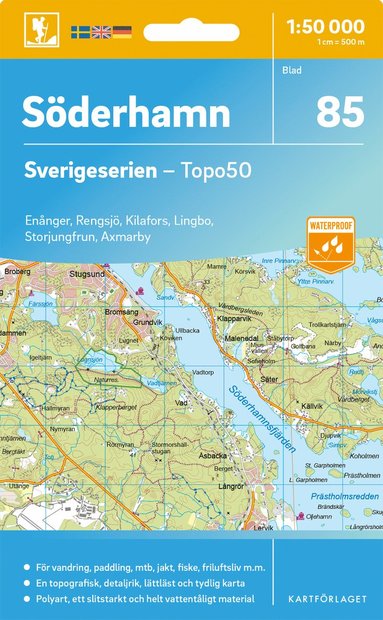 bokomslag 85 Söderhamn Sverigeserien Topo50