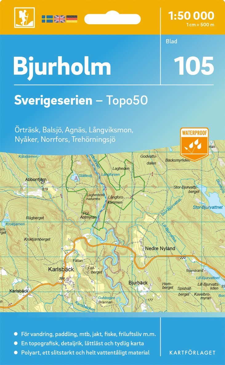 105 Bjurholm Sverigeserien Topo50 1