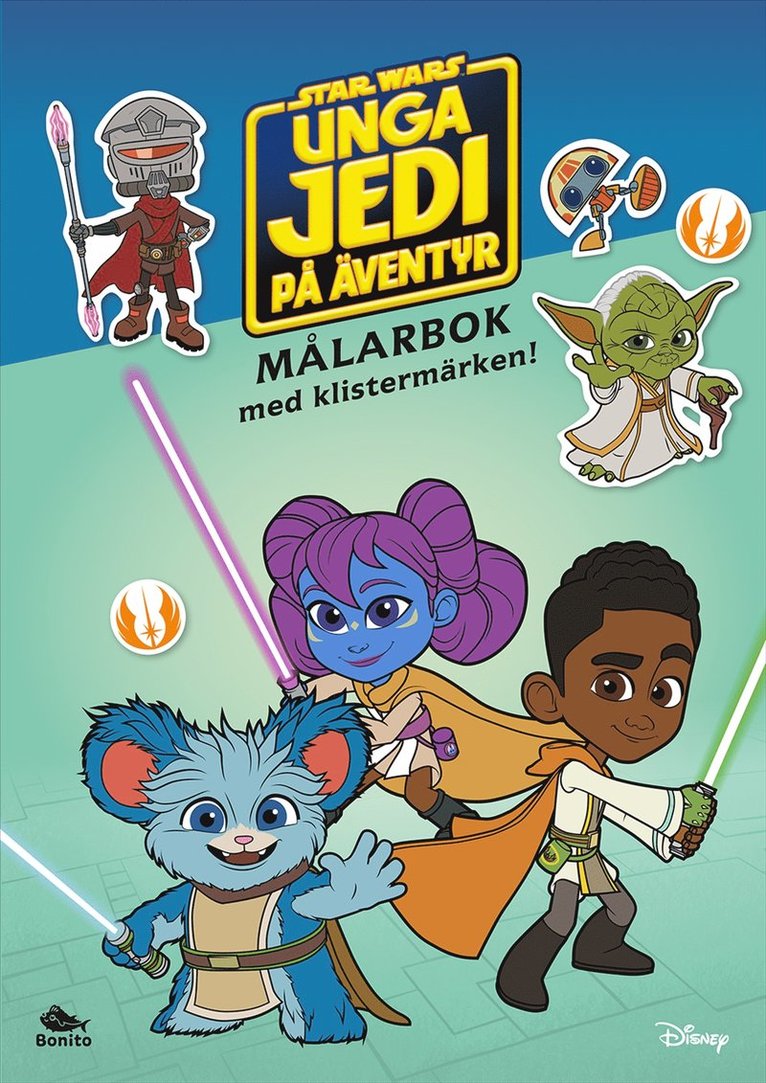 Unga Jedi på äventyr – målarbok med klistermärken