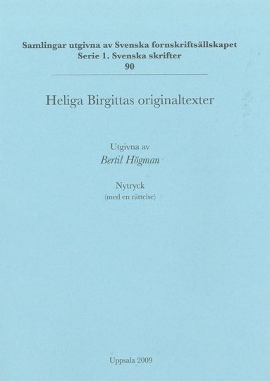 bokomslag Heliga Birgittas originaltexter