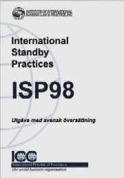 bokomslag International Standby Practices, ISP98, Utgåva med svensk översättning