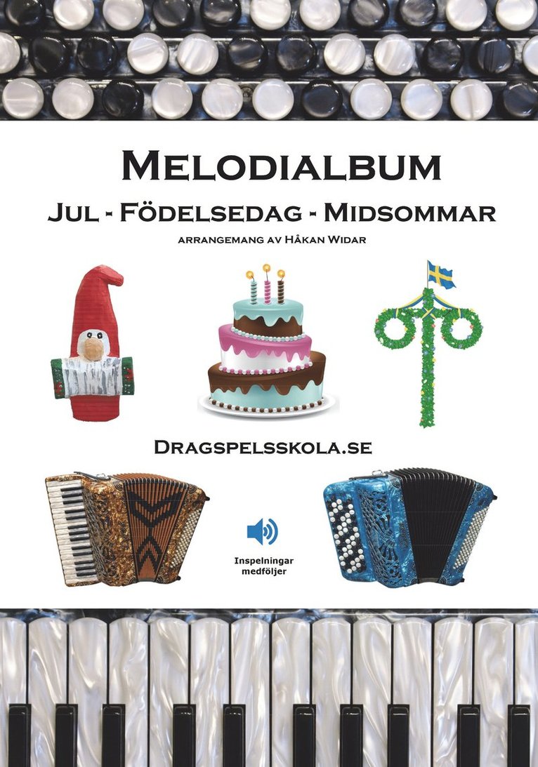 Melodialbum : jul, födelsedag, midsommar, Häftad