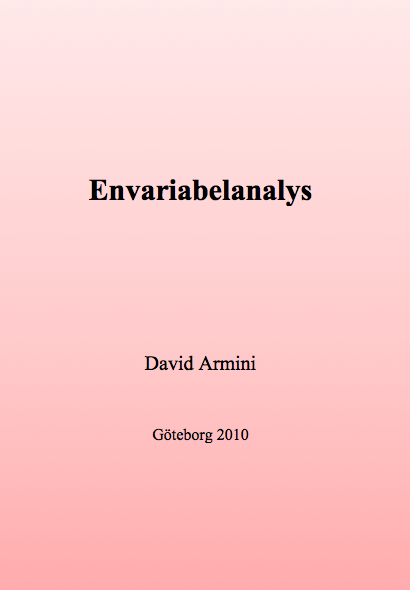 Envariabelanalys