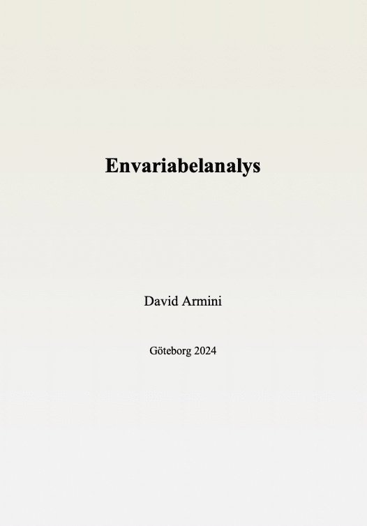 Envariabelanalys