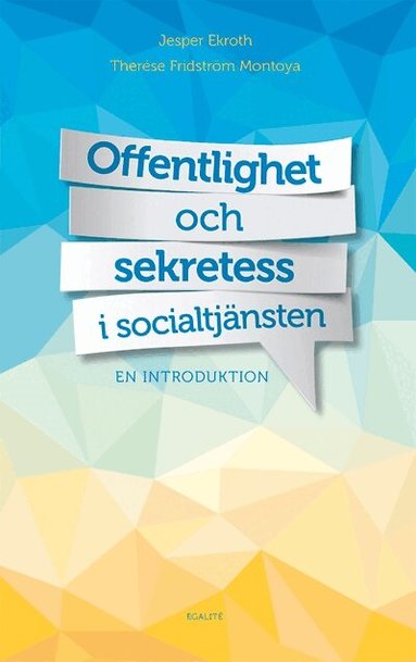 Jesper Ekroth, Therése Fridström Montoya - Offentlighet och sekretess i socialtjänsten : en introduktion, Häftad