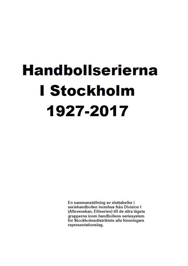 Handbollserierna i Stockholm 1927-2017 1