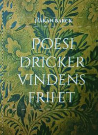 bokomslag Poesi dricker vindens frihet