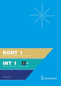 bokomslag KORT 1: Symboler - Förkortningar - Begrepp i svenska sjökort - INT 1: Symbols - Abbreviations - Terms used on charts
