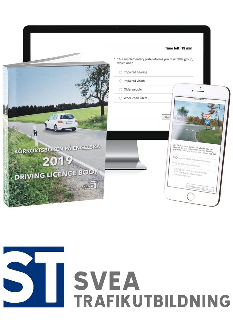 Theory Package 2019. Körkortsboken på engelska :  driving licence book  & theory questions online, Häftad
