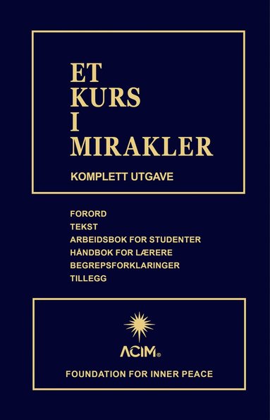 Et kurs i mirakler, Inbunden