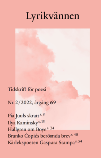 bokomslag Lyrikvännen Nr 2 (2022)