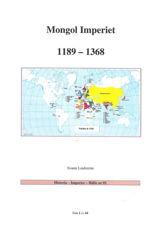 Mongol Imperiet 1189 - 1368 1