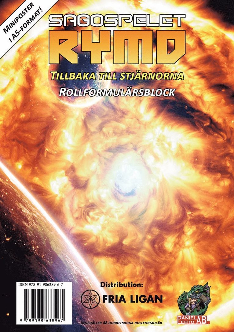 Sagospelet Rymd - rollformulärsblock 1