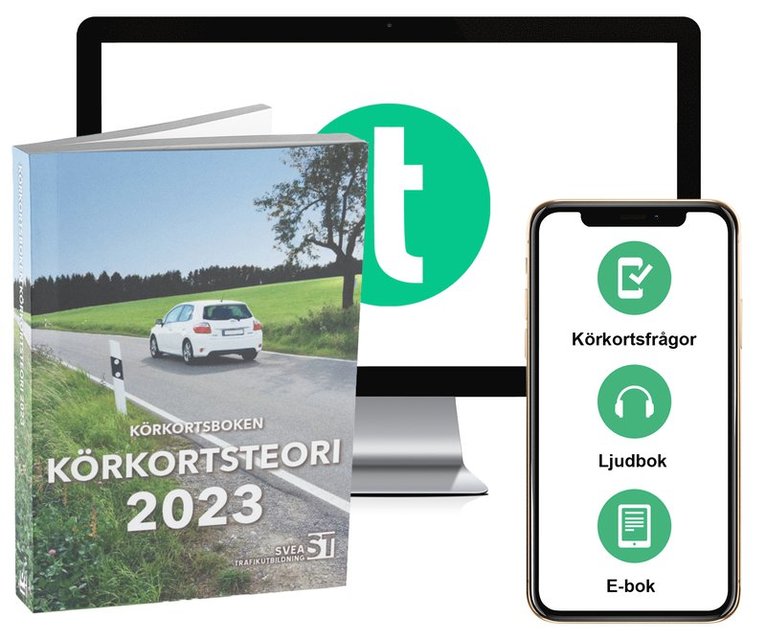 Körkortsboken Körkortsteori 2023 (bok + digitalt teoripaket med körkortsfrågor, övningar, ljudbok & ebok) 1