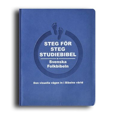 bokomslag Steg för steg studiebibel blå skinnimitation