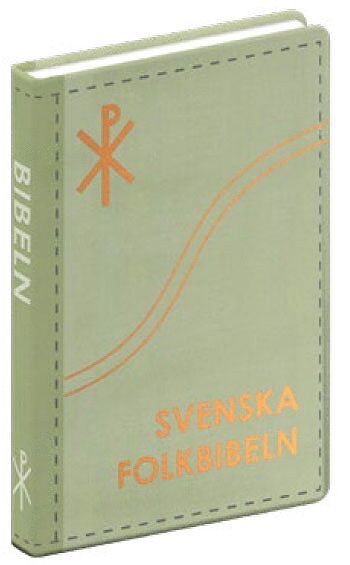 bokomslag Svenska Folkbibeln 2015, slimline, grön linnestruktur