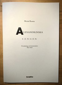 bokomslag Alexandrinska sånger