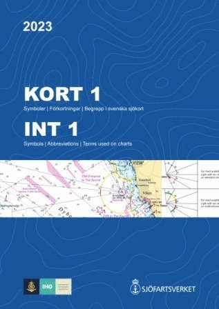 Kort 1 : symboler, förkortningar, begrepp i svenska och internationella sjökort / Int 1 : symbols, abbreviations, terms used on Swedish and international charts