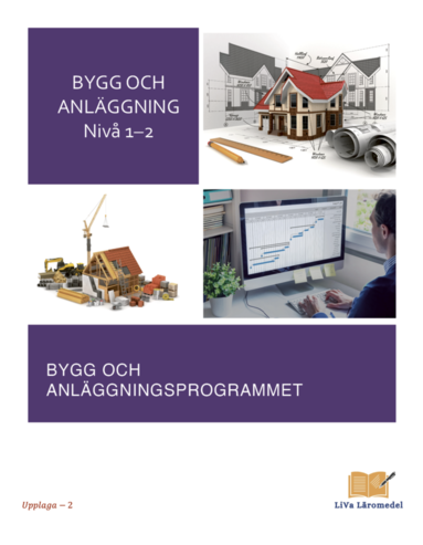 bokomslag Bygg och anläggning nivå 1-2