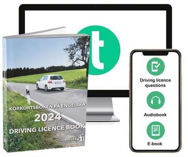 bokomslag Körkortsboken på Engelska 2024 ; Driving licence book (book + theory pack with online exercises, theory questions, audiobook & ebook)