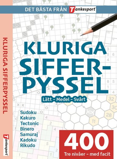 bokomslag kluriga sifferpyssel: Lätt - medel - svårt