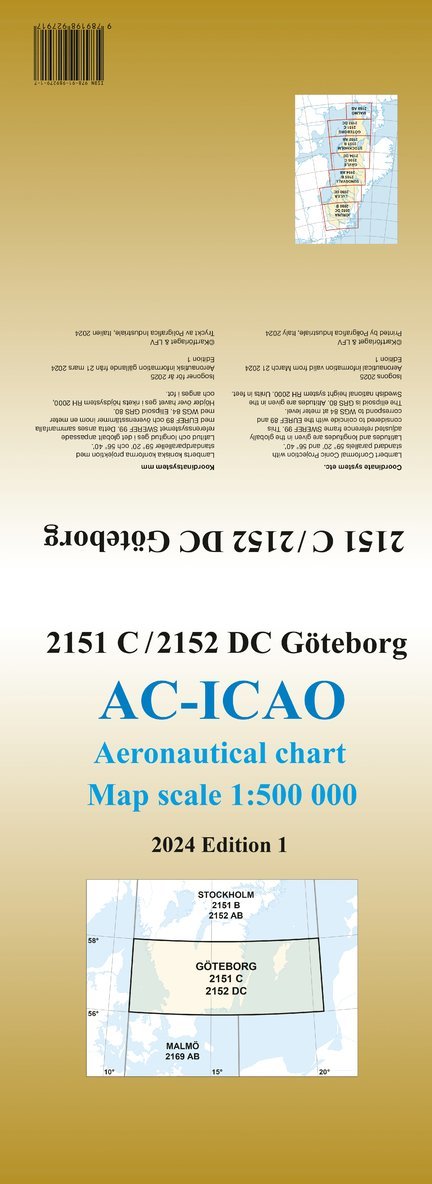 ACICAO 2151C/2152DC Göteborg 2024 : Skala 1:500 000 1