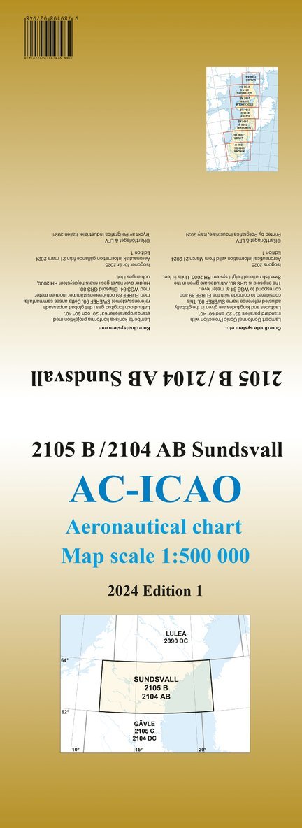 ACICAO 2105B/2104AB Sundsvall 2024 : Skala 1:500 000 1