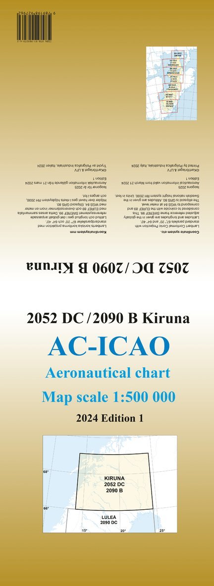 ACICAO 2052DC/2090B Kiruna 2024 : Skala 1:500 000 1