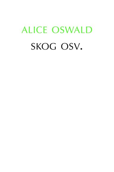 bokomslag Skog osv.