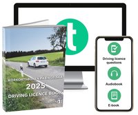 bokomslag Körkortsboken på Engelska 2025 ; Driving licence book (book + theory pack with online exercises, theory questions, audiobook & ebook)