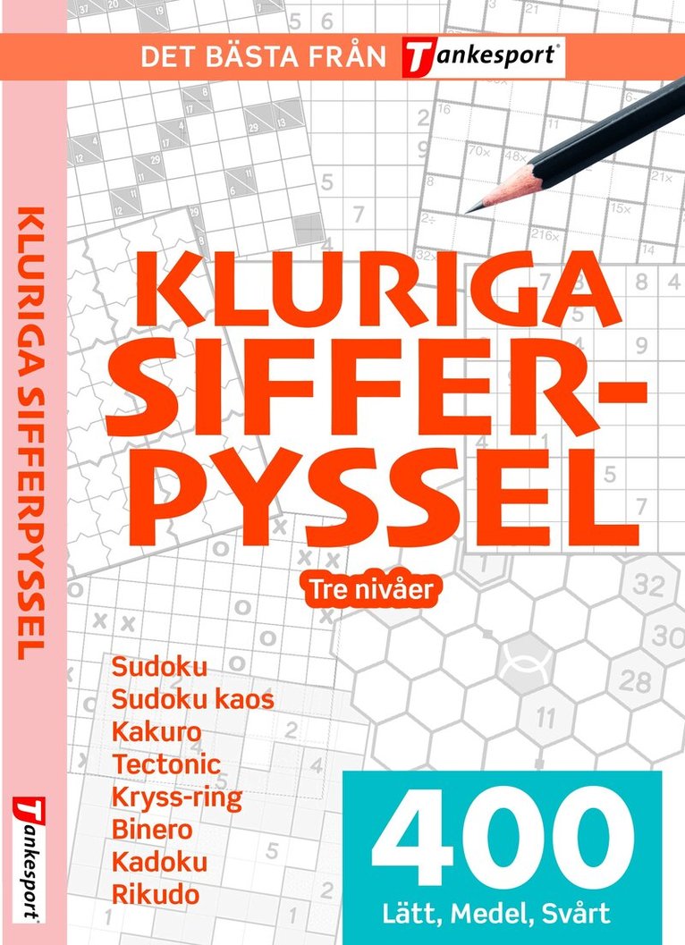 Kluriga Sifferpyssel. Lätt - medel - svårt, Häftad