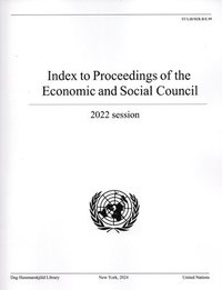bokomslag Index to Proceedings of the Economic and Social Council 2022