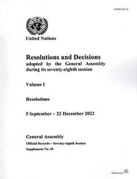 bokomslag Resolutions and Decisions Adopted by the General Assembly During Its Seventy-eighth Session: Volume I