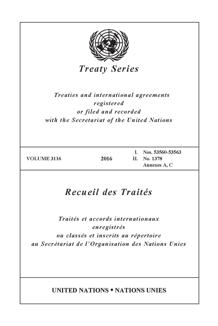 United Nations Office of Legal Affairs - Treaty Series 3116, Häftad