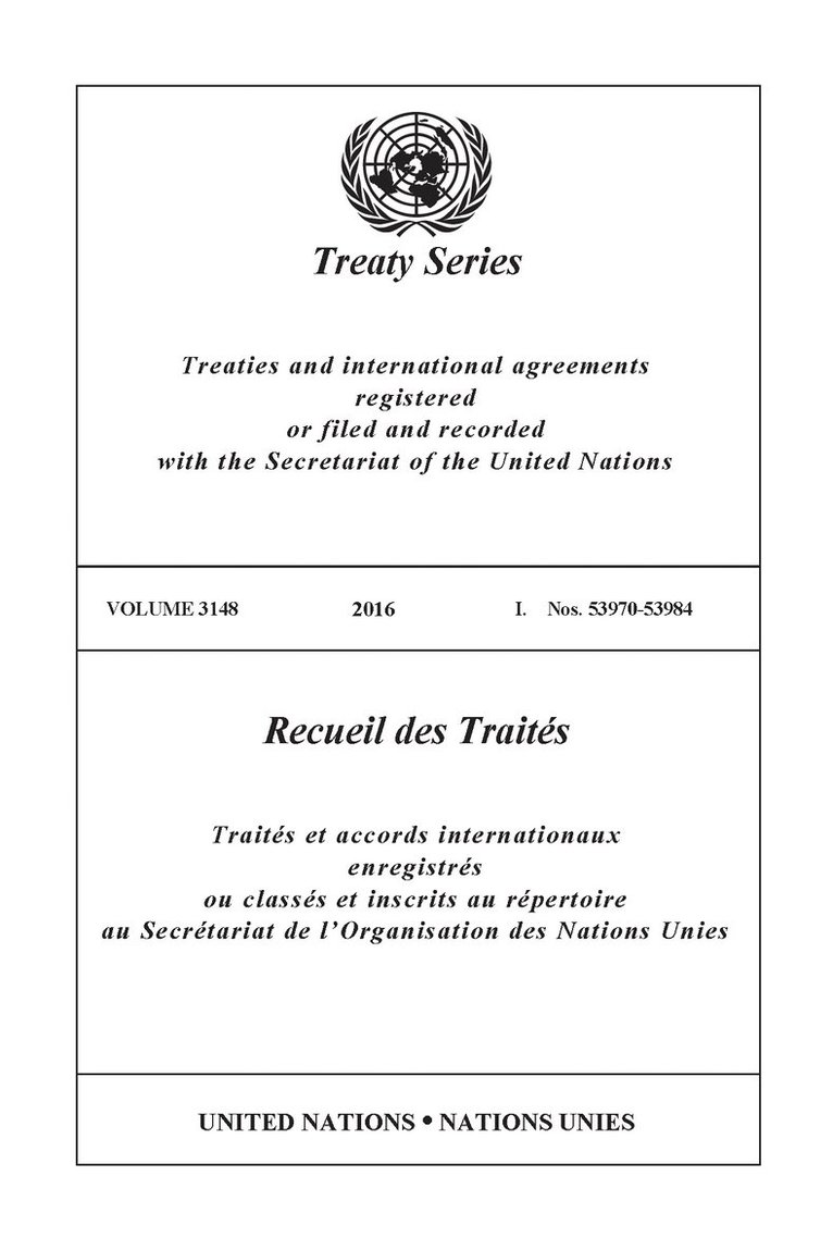 Treaty Series 3148 (English/French Edition)