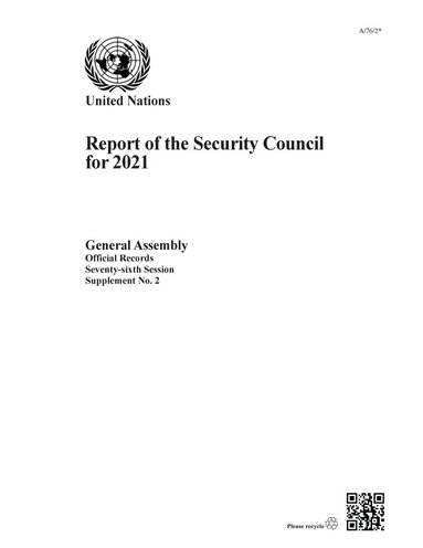 United Nations Department for General Assembly and Conference Management - Report of the Security Council for 2021, Häftad