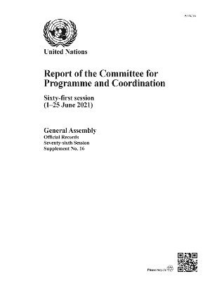 bokomslag Report of the Committee for Programme and Coordination