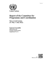 bokomslag Report of the Committee for Programme and Coordination