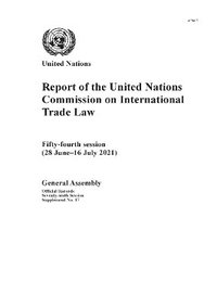 bokomslag Report of the United Nations Commission on International Trade Law