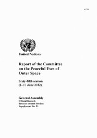 bokomslag Report of the Committee on the Peaceful Uses of Outer Space