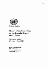bokomslag Report of the Committee on the Peaceful Uses of Outer Space